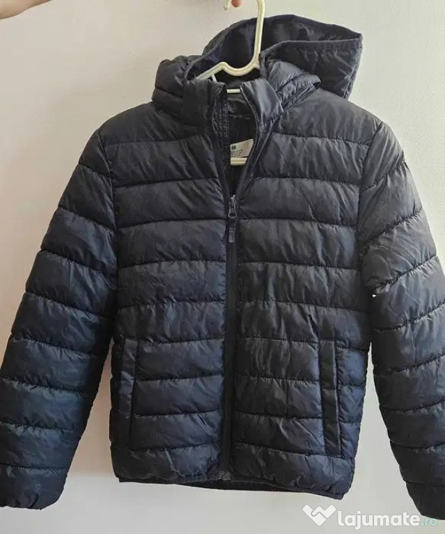 Jachetă hidrofugă termoizolantă copii H&M bleu, NOU