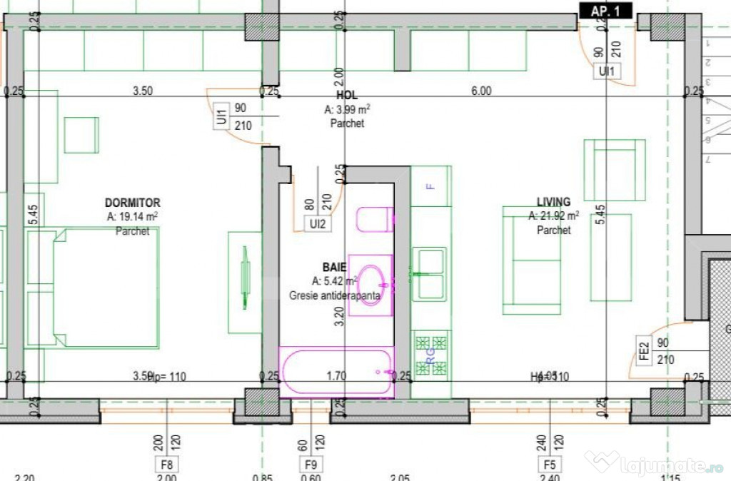 Apartament, 2 camere, 51 mp utili, oras Radauti