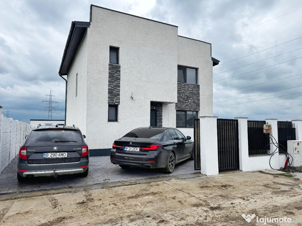 Vila individuală P+1E+Pod ~4 camere ~ 2 băi+dressing ~pompa de căldura