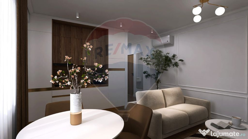 Apartament cu 2 camere în bloc cu lift.