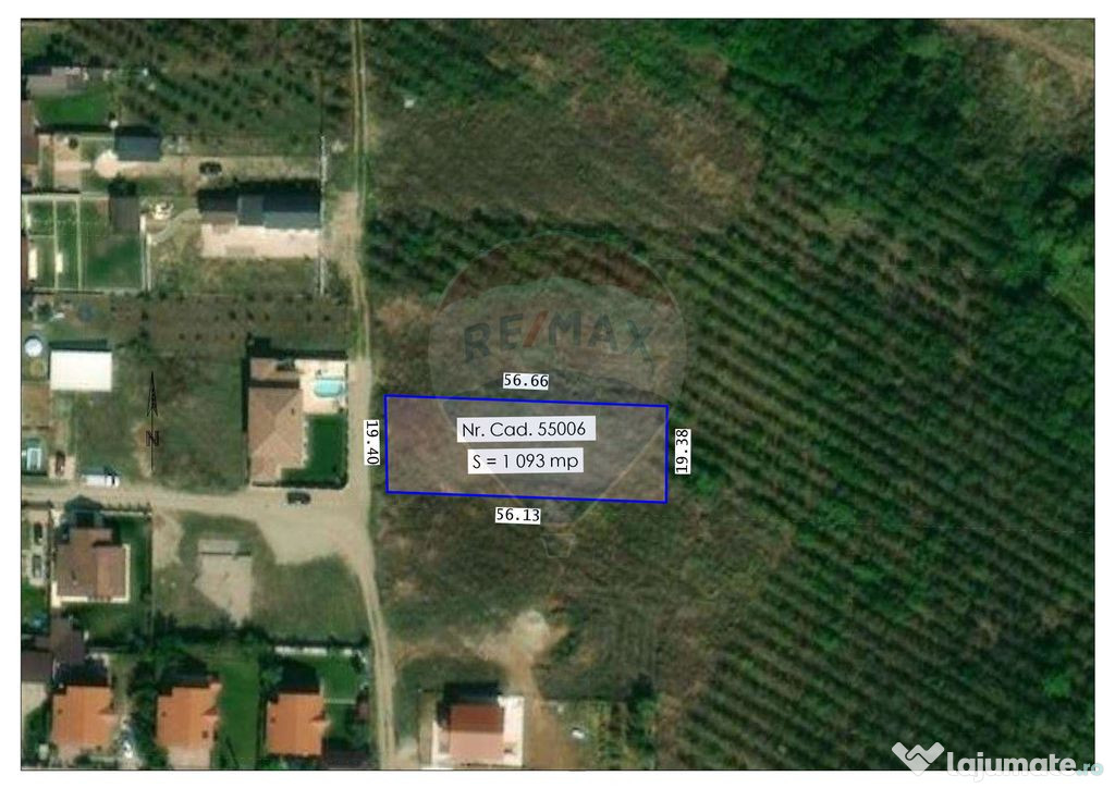 De vânzare teren intravilan 1035 mp Paleu / Strada Zorilor