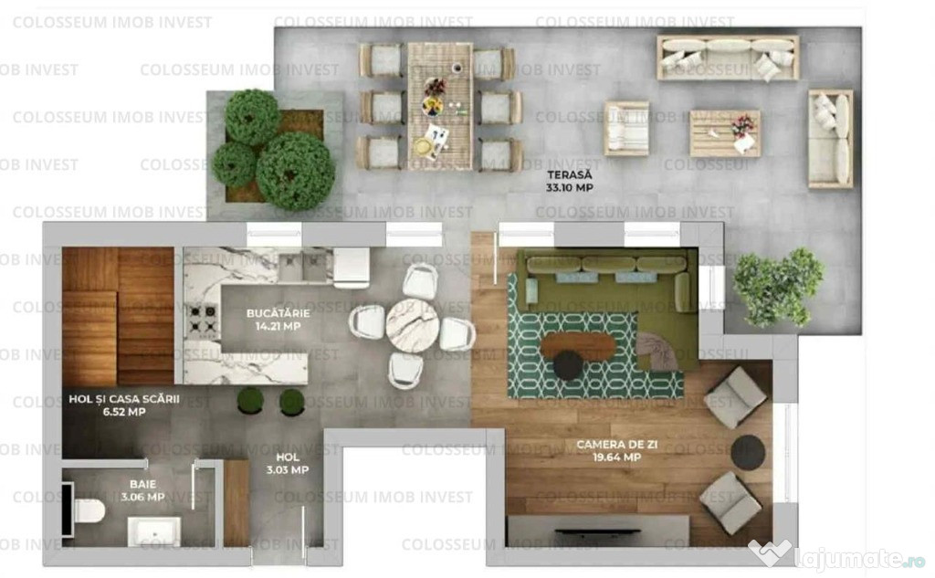 Penthouse 3 camere si 2 bai- Avantgarden faza V