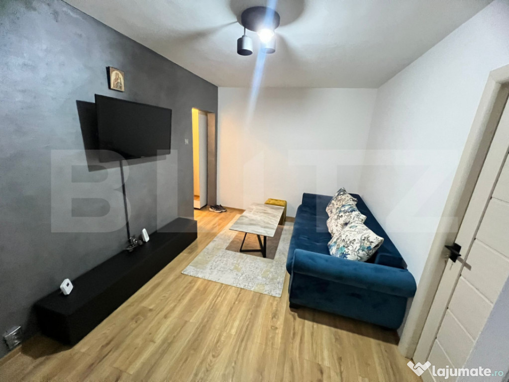 Apartament cu 2 camere, in Valea Rosie, cu centrala propie