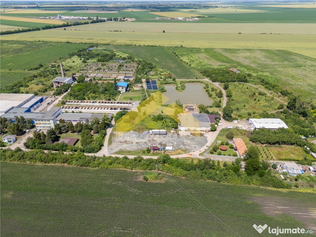 Ferma piscicola cu lacuri si teren intravilan 33 ha