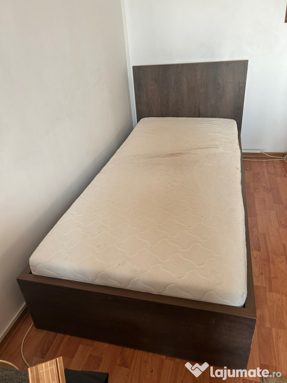 Pat cu saltea dimensiune 90x200