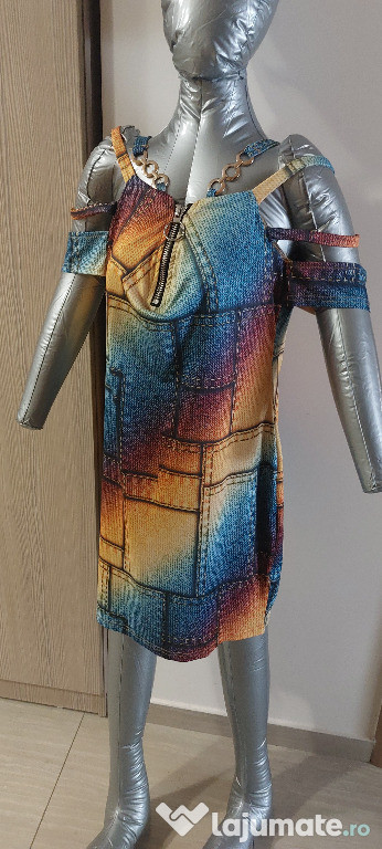 Rochie noua, multicolora,foarte frumoasa, masura L