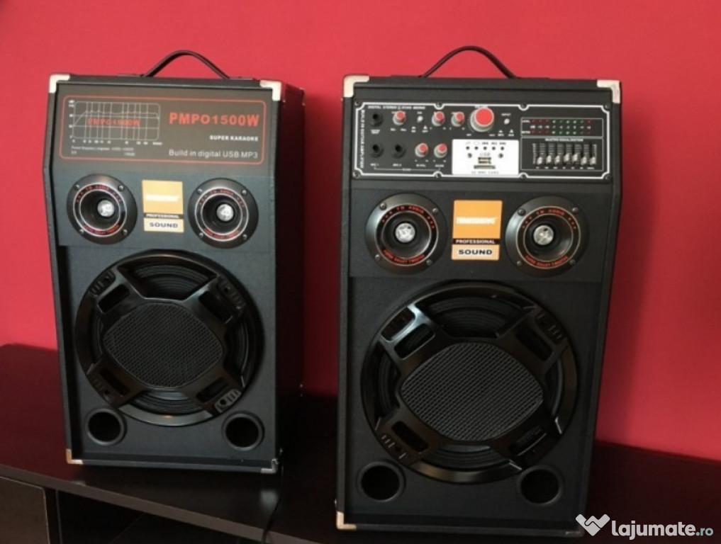 Sistem Audio 2 Boxe active cu bluetooth SDK P.M.P.O 1500 W