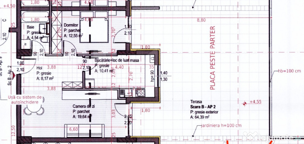 Apartament cu 2 camere 55,3mp + parcare, Soporului–aproape