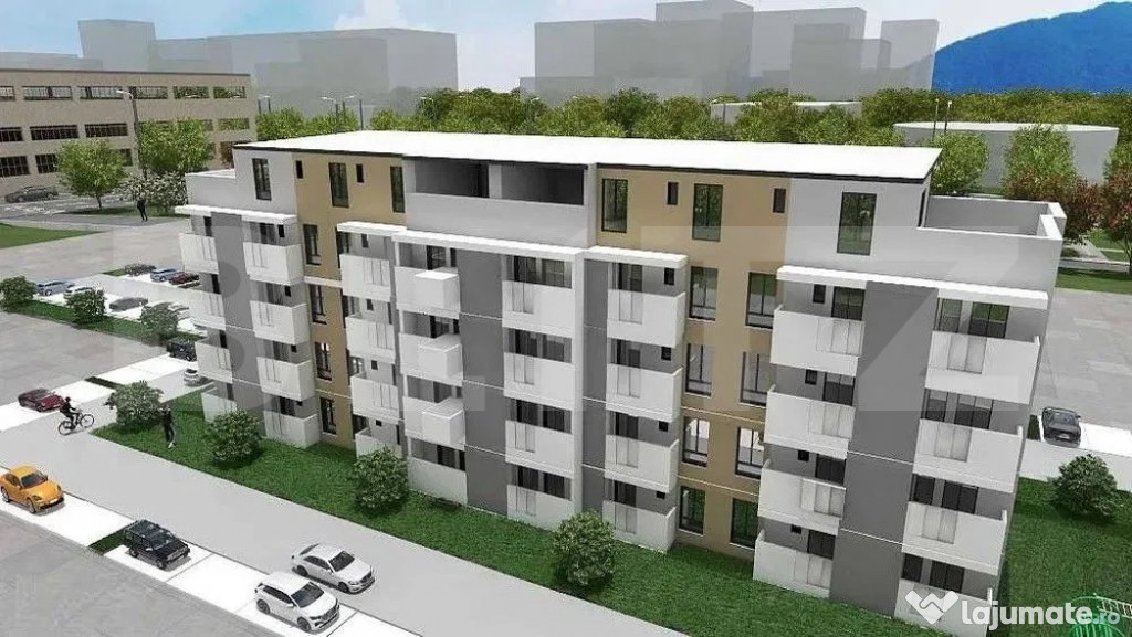 Apartament 2 camere la cheie + gradina – Bloc nou cu lift