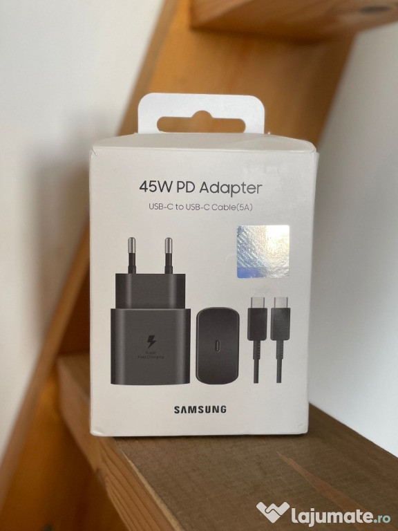 Incarcator Samsung 45W + cablu 5A, nou