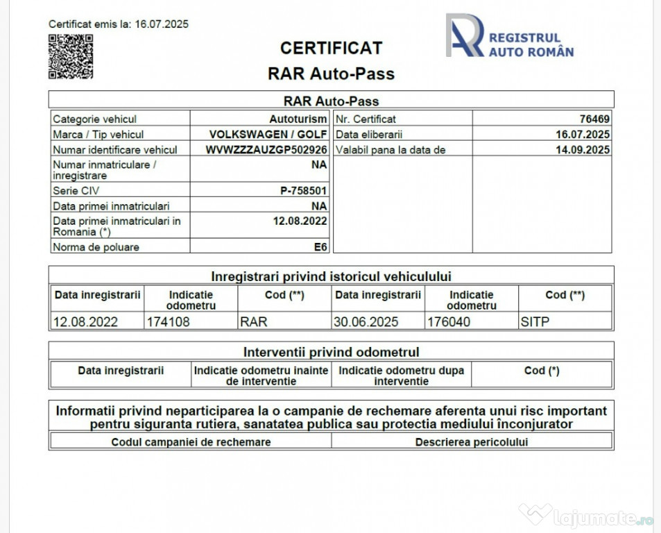 Oferta Volkswagen Golf7