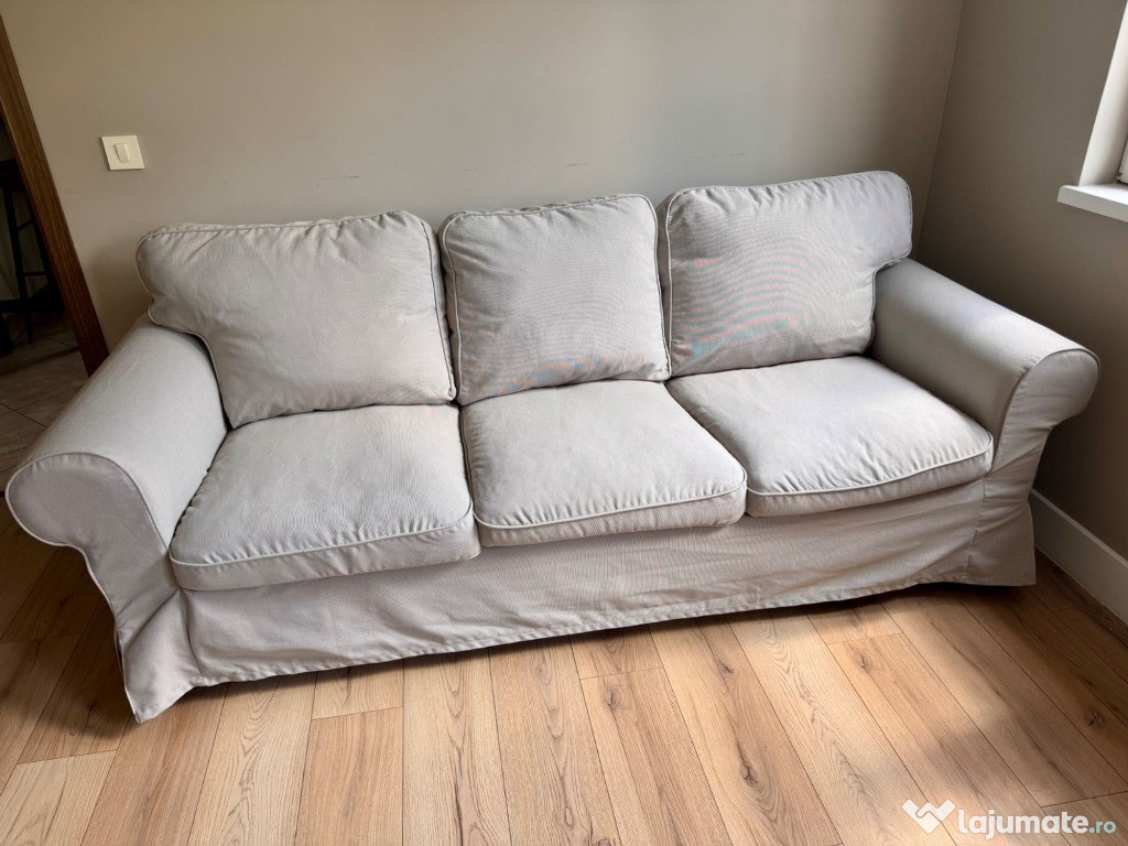 Canapea IKEA EKTORP crem, 3 locuri