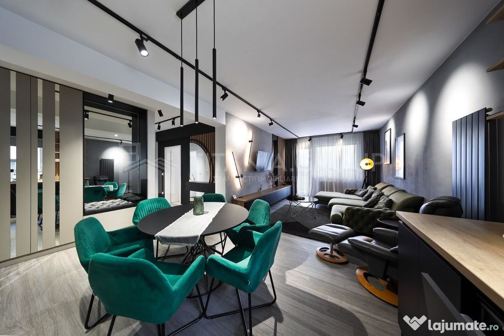 Apartament cu 3 camere, 2 bai, mobilat lux - zona Coresi