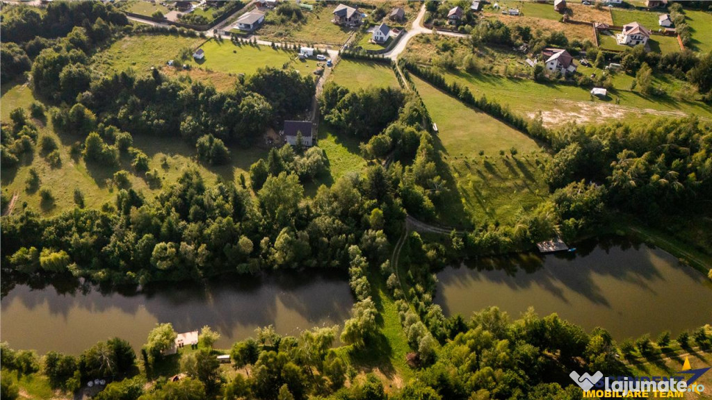 Refugiu idilic cu oglinda de apa,panorama montana,Glajerie R