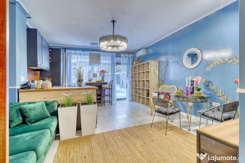 Apartament cu 3 camere, design unic, parter cu terasă