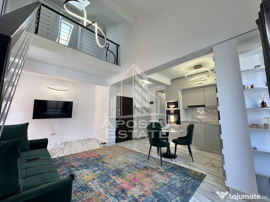 Penthouse cu 3 camere si 2 bai complet mobilat si utilat ...
