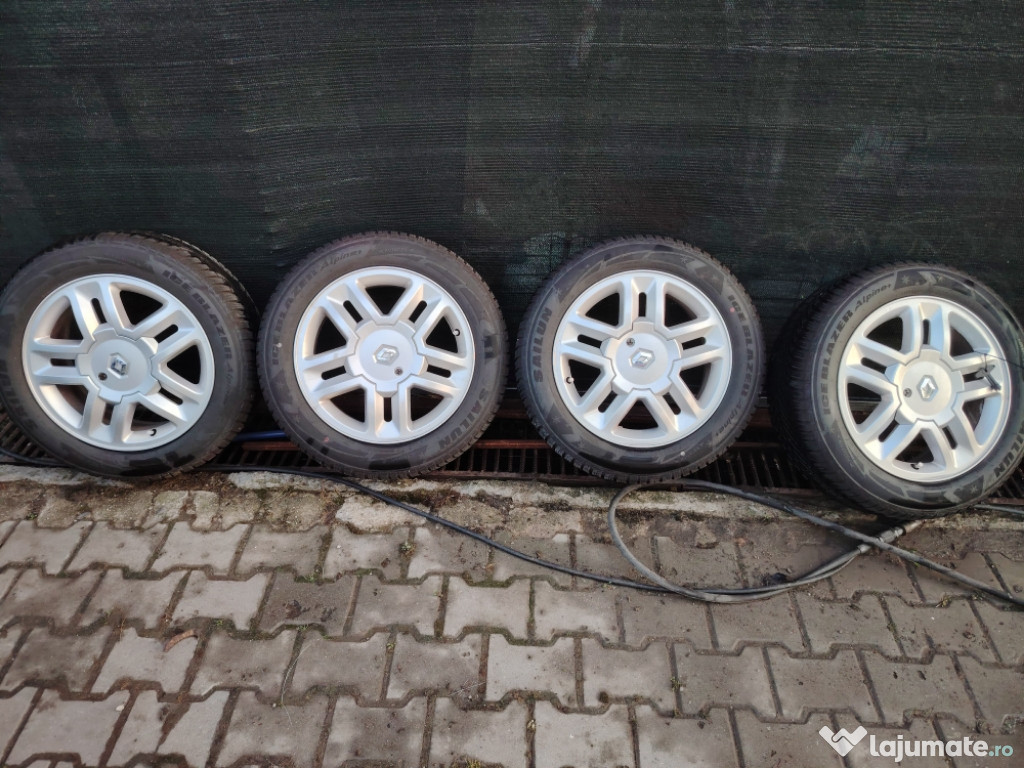 Roti aliaj 4x100 R16 cu anvelope 205/55R16 M+S