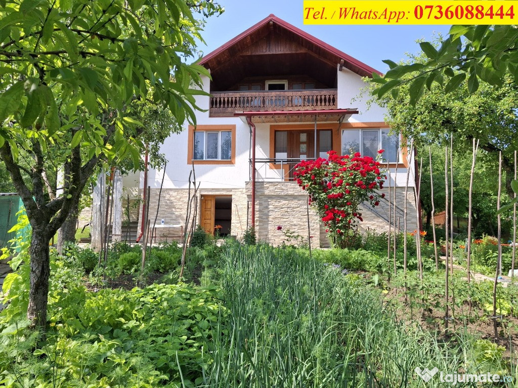 Casa 5 camere,122mp,beci,garaj,1200mp intravilan cu livada,Slanic, Pr.