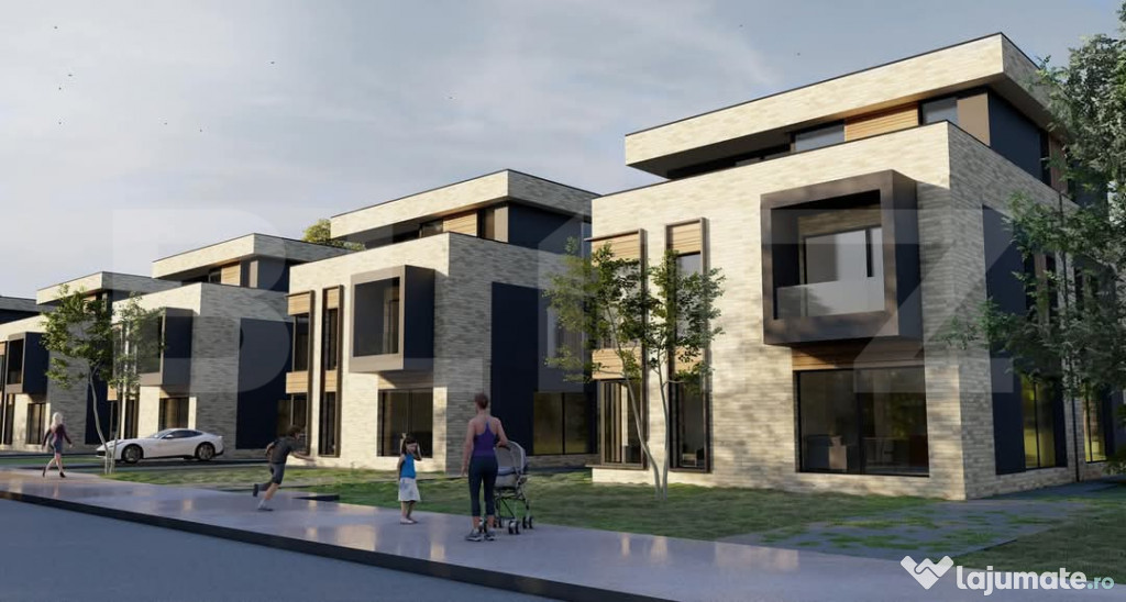 Duplex luminos la stadiul de semifinisat in Faget cu priveli