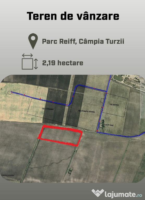 Teren extravilan 21900 mp – Parcul Industrial Reiff, Câmpia Turzii