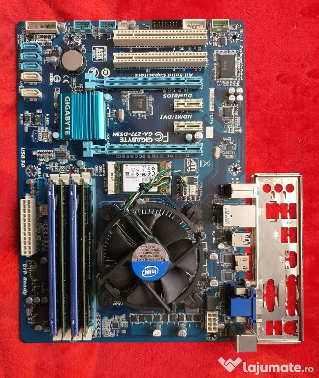 Kit Gigabyte Z77-DS3H + i7 3700 4/8Core + 16GB DDR3 + SSD mSATA