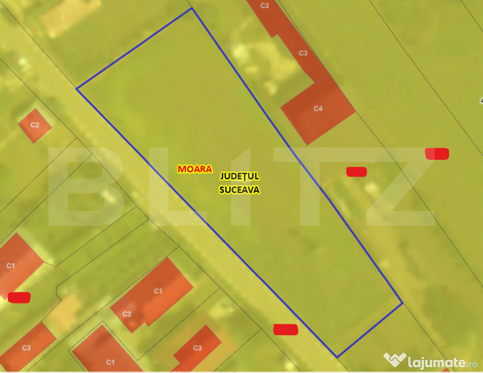Teren intravilan 1699 mp, front 75 ml, strada Principală, z