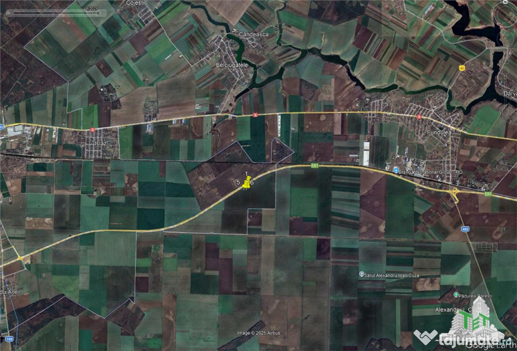 Teren de Branesti, deschidere la A2, 9000 mp