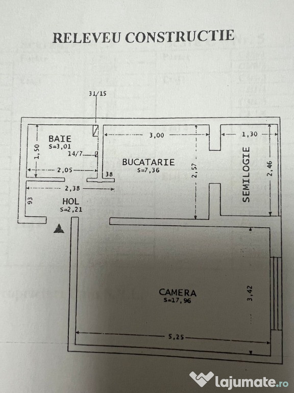 Inchiriez apartament decomandat 1 camera Iasi, Podu de fier