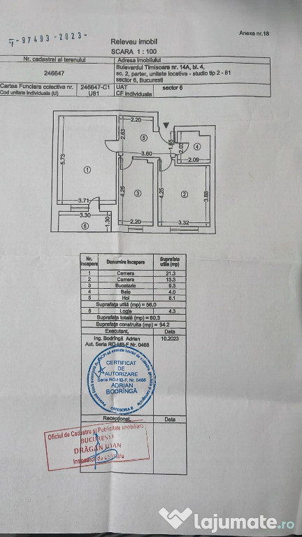 Proprietar apartament 2camere mobilat Plaza Residence faza 5 Lujerului