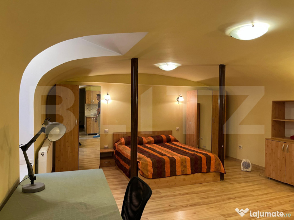 Apartament tip studio, 40mp2, gradina, zona Ultracentrala