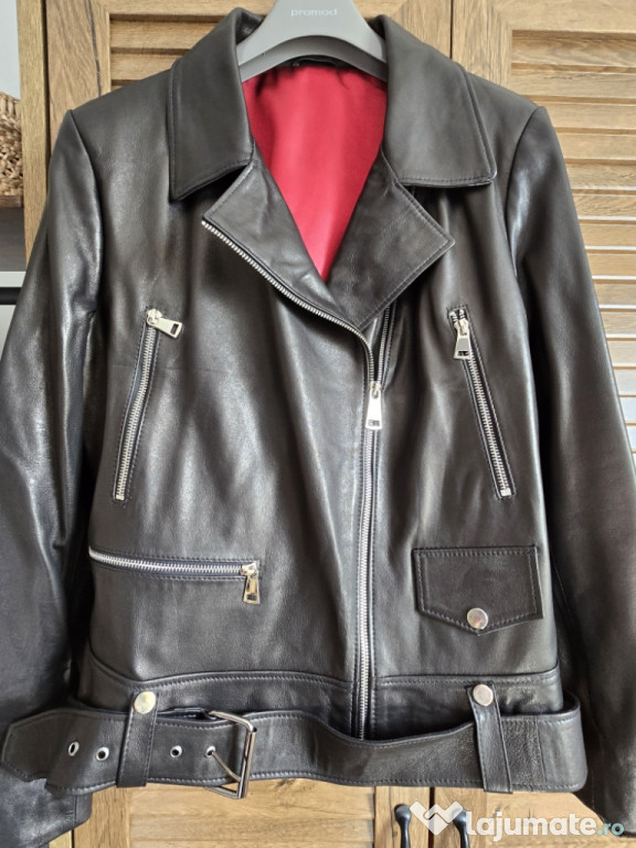 Jacheta biker din piele