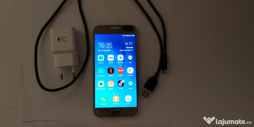 Samsung Galaxy S6 3GB RAM 32GB Telefon Mobil OLED 4K Video Android NFC