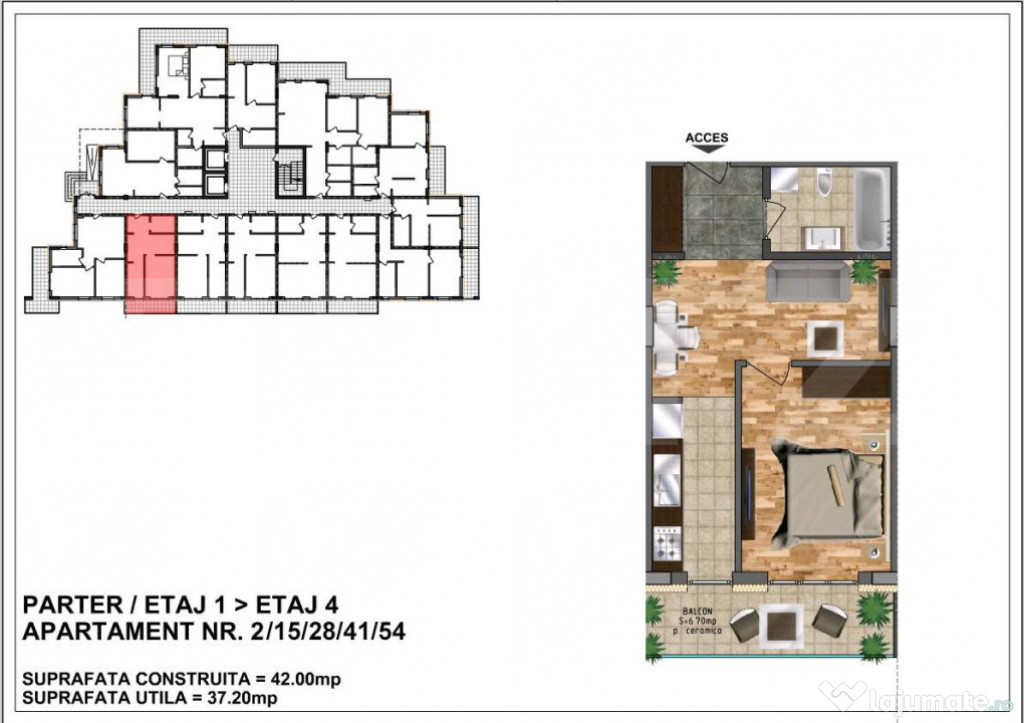 Apartament de vânzare – bloc nou, zona Aurel Vlaicu