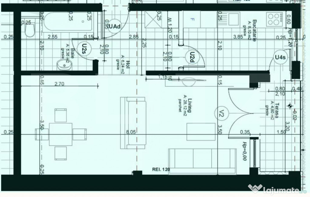 Apartament 1 cameră 38 mp zona Lipovei