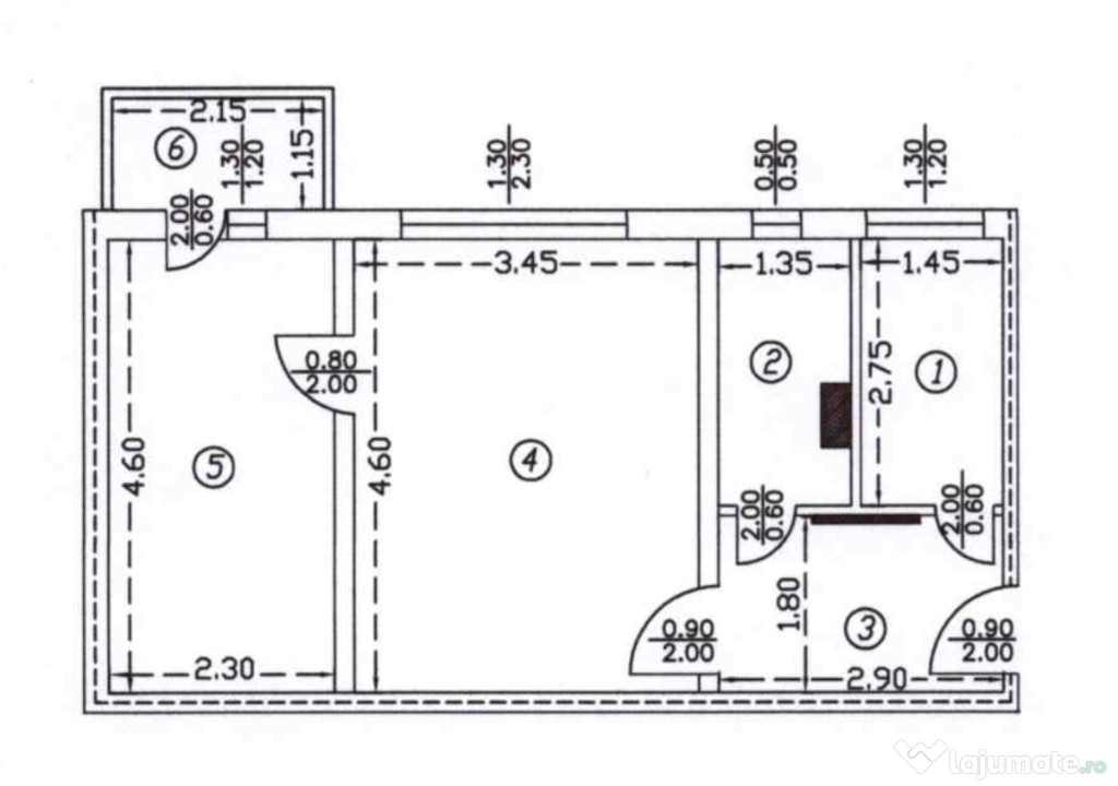 Apartament 2 camere, Malu Rosu