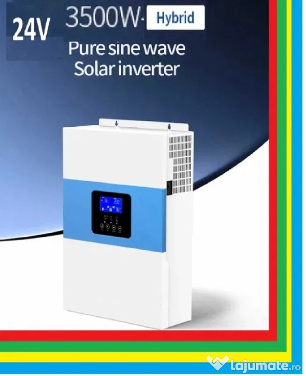 Invertor 3500W-solar hibrid 3.5Kw-24v-Off Grid-Bms-Baterii-Lifepo4