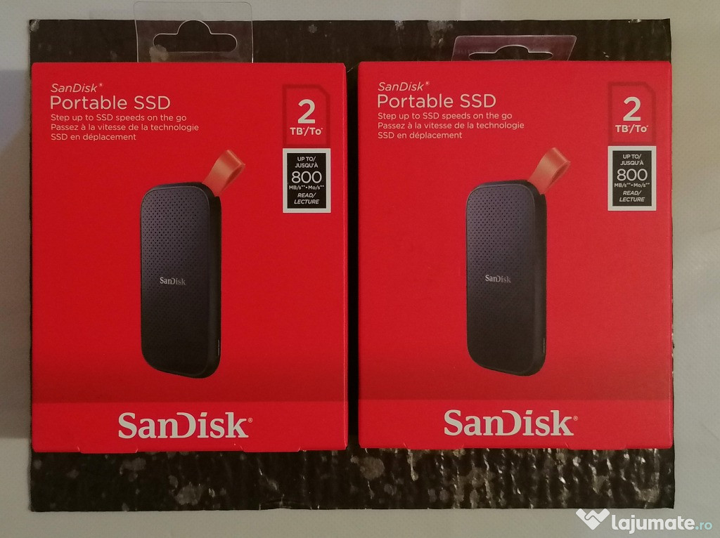 SSD extern portabil SanDisk 2TB,USB 3.2,USBA & TypeC,sigilat,garantie!