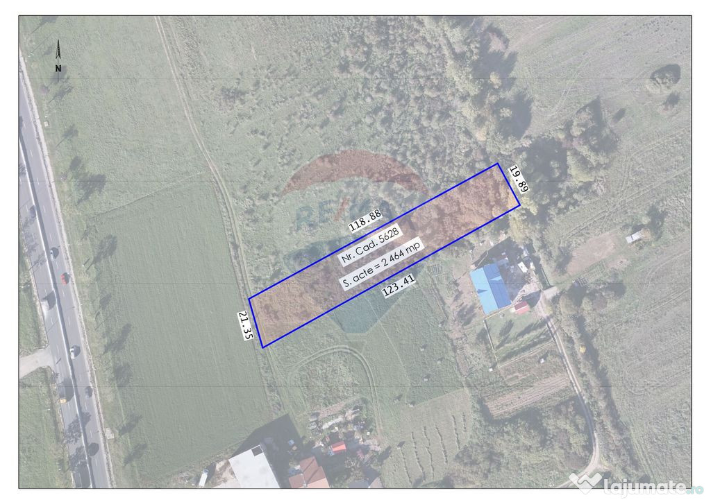 Teren 2464 mp, Sânmartin, proximitate Str. Nufărului, f...
