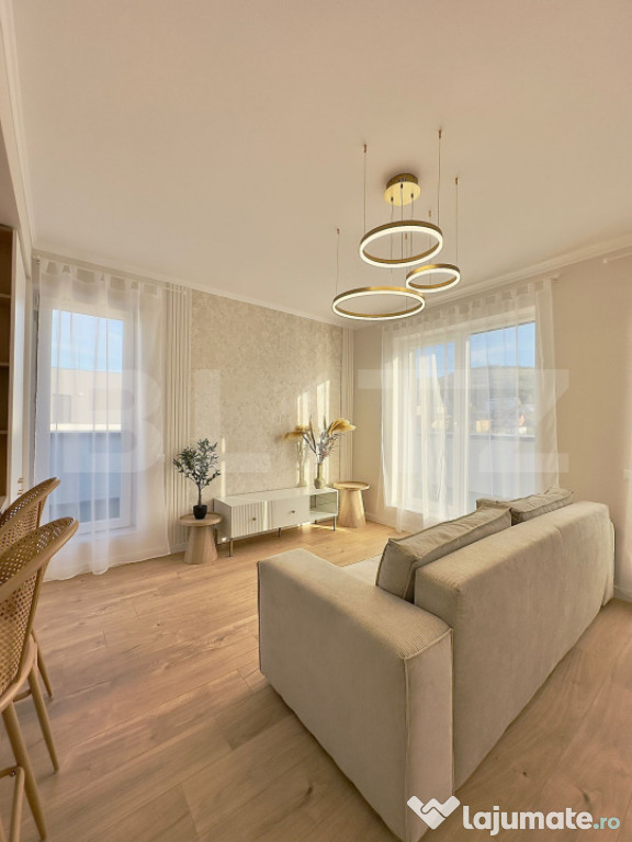 Apartament cu 2 camere, terasa de 25 mp, parcare, zona Terra