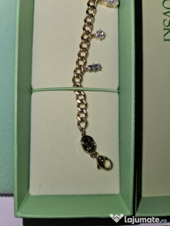 Bratara swarovski-metal placat cu aur