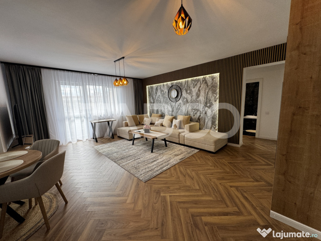 Apartament de lux cu 2 camere 60 mpu plus balcon etaj 3 Raho