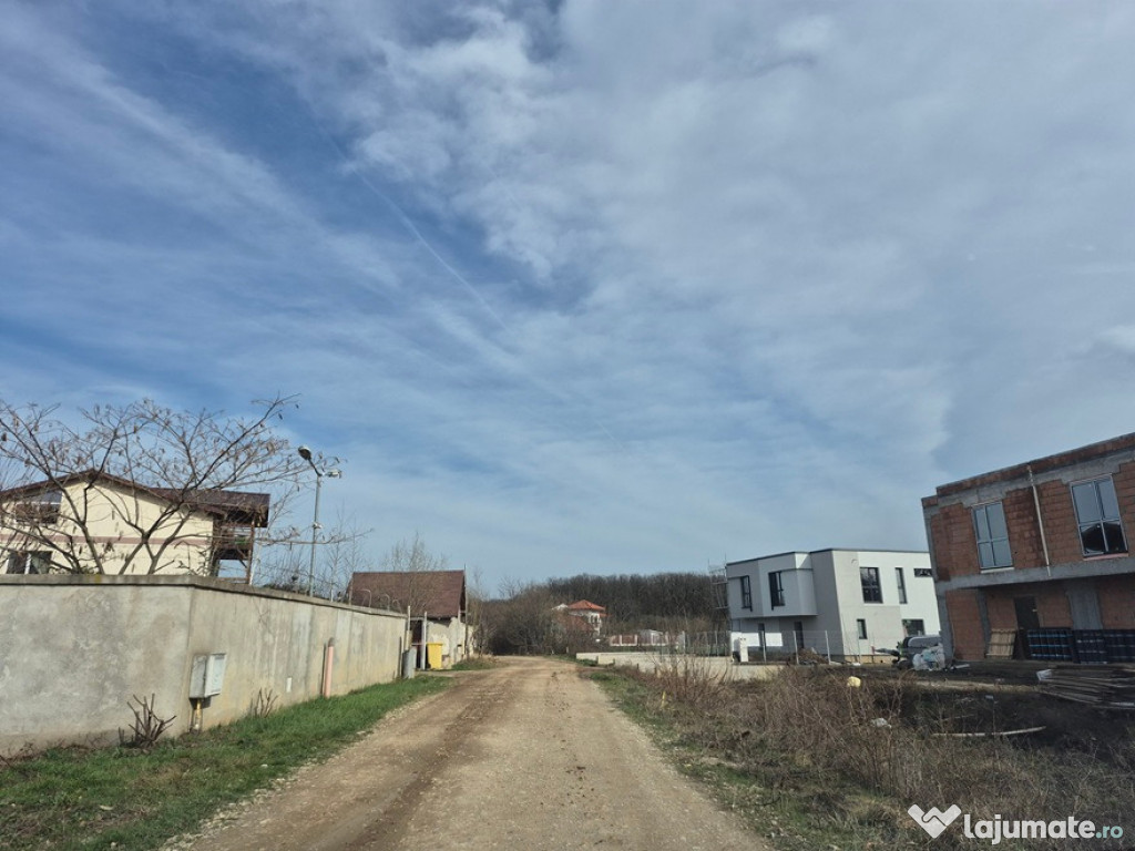 Teren cu gaz si electrica la hotar,langa padure, 730 mp