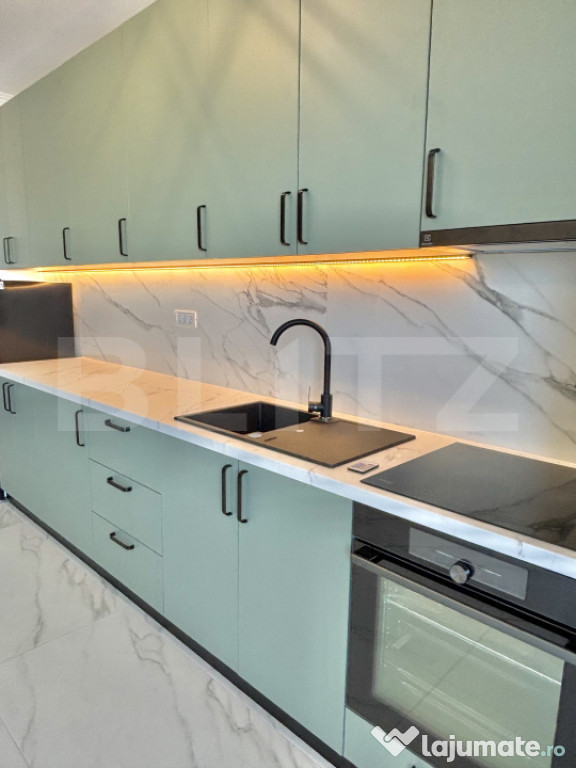 Apartament cu o camera, mobilat+utilat,Etaj 2 + balcon, 1 l