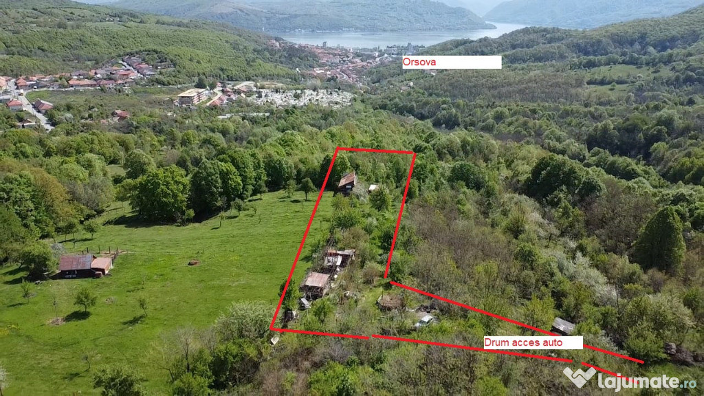 Teren intravilan 2500 mp cu vie, pomi și construcții – Orșova