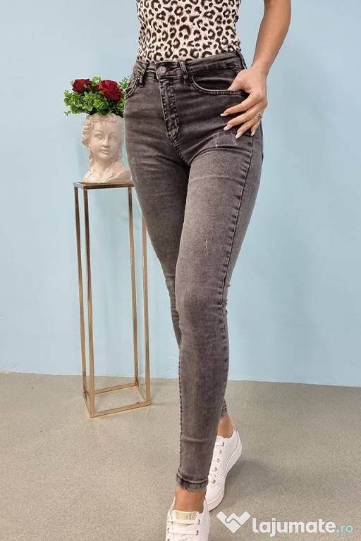 Blugi dama slim talie inalta