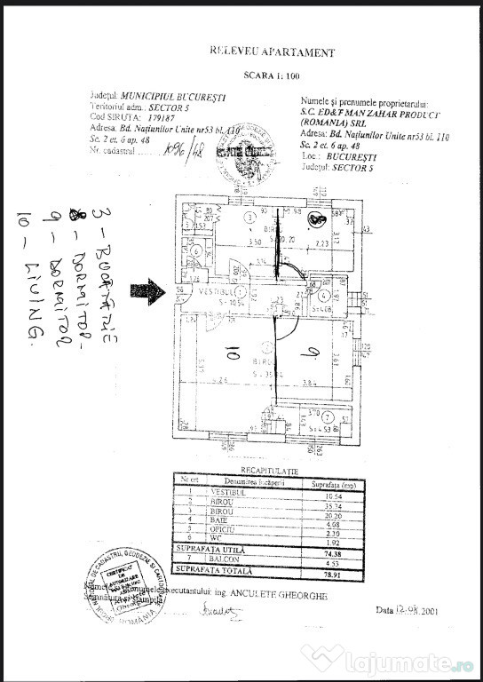 Vanzare Apartament 3 camere