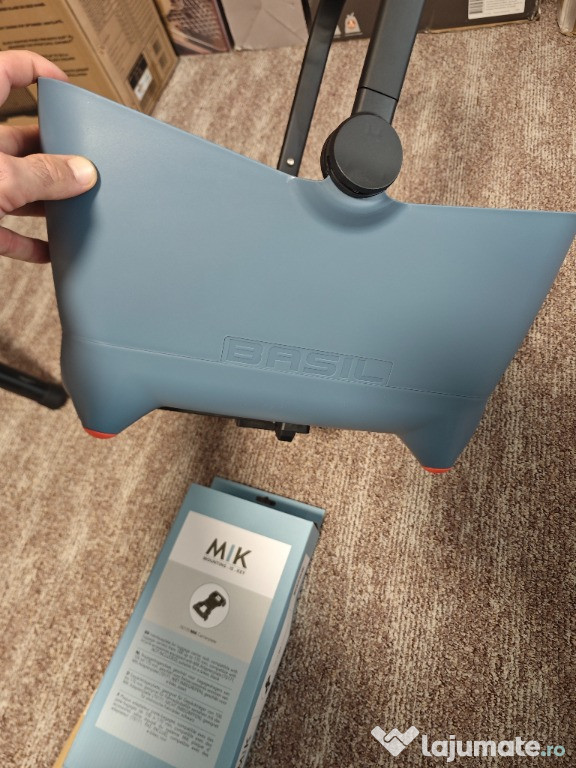 Cos pentru bicicleta, Basic, Turcoaz inchis/Negru