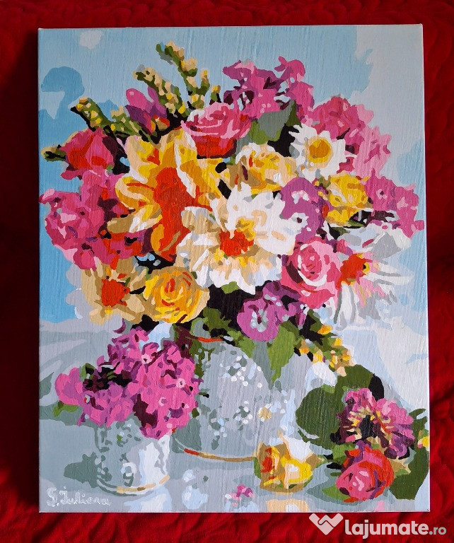 Picturi cu vopsea acrilică pe pânză