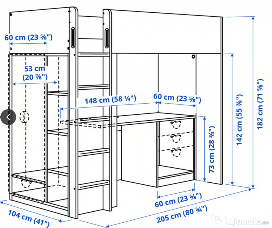 Pat supraetajat + birou + depozitare Smastad