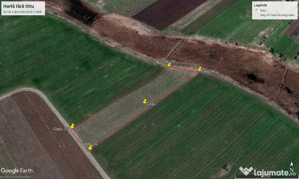 Teren 5000 mp de vanzare in Gagu, com Dascalu, ilfov